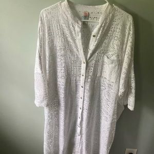 NEW Free People Beach Shirt Dress Cover-Up XS